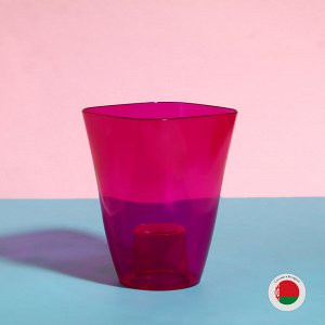 Горшок для орхидей, 1,5 л, 13 х 17 см, пластик, прозрачно-малиновый