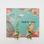 Серьги Змейки золотые