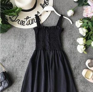 Платье длинное чёрное