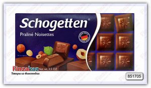 Schogetten шоколад молочный Praline Noisettes 100гр