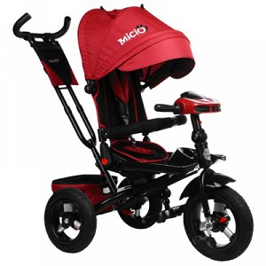 Велосипед трехколесный Micio Comfort Plus 2019, надувные колеса 12"/10", цвет красный