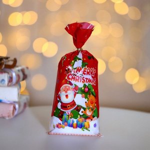 Пакет подарочный новогодний, для сладких подарков "Новогодний МИКС №2" 13x27 см