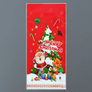 Пакет подарочный новогодний, для сладких подарков "Новогодний МИКС №2" 13x27 см