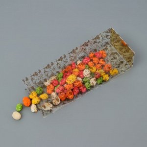 Пакет подарочный новогодний с жёстким дном, прозрачный, 6x8x23 см
