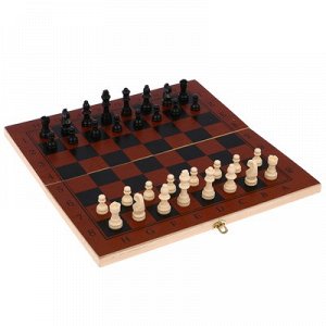 Настольная игра 3 в 1 "Гравар": шахматы, шашки, нарды, 34х34 см