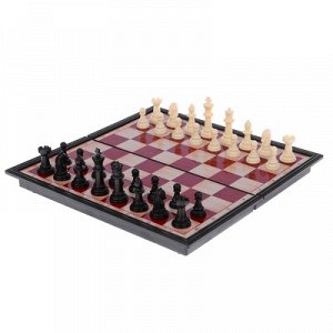 Игра настольная «Шахматы» классические, доска объёмная, 18х36 см