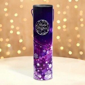 Подарочная коробка, тубус «Happy New Year» 92х350 мм.