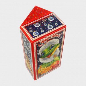 Подарочная коробка новогодняя Конфета малая «Лакомка» 20x10x6 см