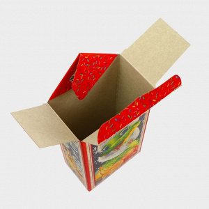 Подарочная коробка новогодняя Конфета малая «Лакомка» 20x10x6 см