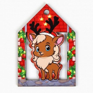 Ёлочная игрушка новогодняя «Олень», 5.6x8 см