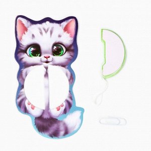 Ёлочная игрушка новогодняя «Котик», 8.5x15.5 см