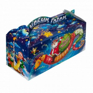 Подарочная новогодняя коробка «Мешок радости» 23x10x10 см