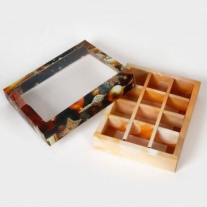 Коробка под 12 конфет новогодняя «Время чудес», 19*15*3.5 см