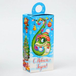 Подарочная коробка Новогодняя Сюрприз «Змейки» с анимацией 11x6x21 см