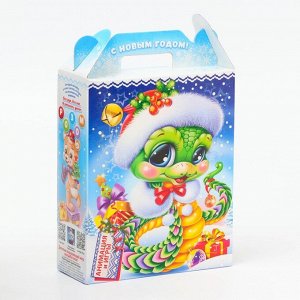 Подарочная коробка, Новогодняя«Сладкая парочка» с игрой и анимацией, для сладких подарков, 20.8x16.8x6.8 см