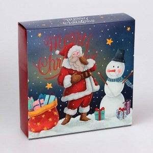 Коробка под 9 конфет "Ёлочка, гори!", 13.7?13.7?3.5 см