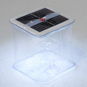 Плавающий светильник ПВХ, надувной, солнечная батарея, 10LED, квадратный, 6500К