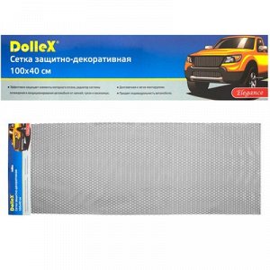 Сетка защитно-декоративная Dollex, алюминий, 100х40 см, ячейки 20х6 мм, черная