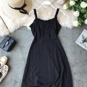 Платье-сарафан чёрное