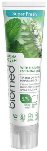 Паста зубная BioMed Super Fresh трейпак вертикальный, 100 гр.