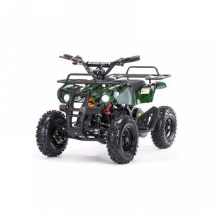 Детский электро квадроцикл MOTAX ATV Х-16 800W Мини-Гризли, зеленый камуфляж