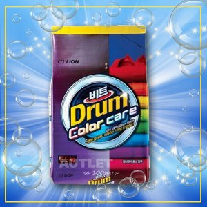 LION Концентрированный стиральный порошок «BEAT DRUM COLOR CARE» защита цвета (для цв. белья) для автомат. стирки, мягк. уп.