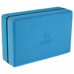 Блок для йоги 23х15х8 см, цвет синий