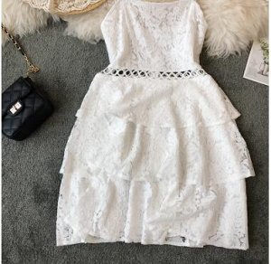 Платье кружево белое