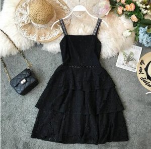 Платье кружево чёрное