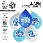 Воздушный шар латексный 12&quot; «Зимний дракон», 50 шт