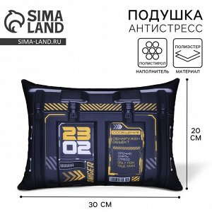 Подушка декоративная антистресс «23 февраля», 30 х 22 см