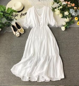 Платье длинное белое