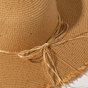 Шляпа женская MINAKU "Блеск", размер 56, цвет бежевый