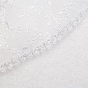 Осьминожка Полотенце уголок для крещения, размер 100х110 см, цвет белый