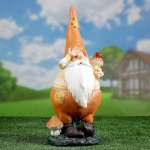 Садовая фигура &quot;Гном островерхий с грибом&quot; 43х17см