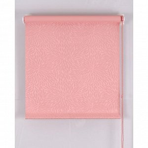Рулонная штора Blackout, размер 140х160 см, имитация жаккарда «подсолнух», цвет розовый