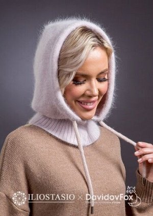 Капор ангора светло бежевый
