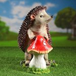 Садовая фигура &quot;Ёж с грибом&quot; большой 38*22*38 см