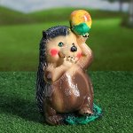 Садовая фигура &quot;Ёж с яблоком на голове&quot;, коричневый цвет, 23 см