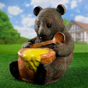 Садовая фигура "Медвежонок с медом Жадина" 49 см