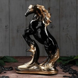 Сувенир "Конь на дыбах" 30 см, чёрный