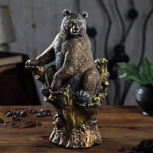Сувенир "Медведь на ветке", бронзовый цвет, 32 см