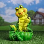 Садовая фигура &quot;Гусеницы семья &quot; 14*15*24см