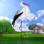 Садовая фигура &quot;Аист с грудкой&quot; 23*60*115 см