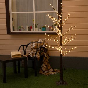Дерево светодиодное 1.2 м, "Ромашки", 160 LED, 220 В, Т/БЕЛЫЙ