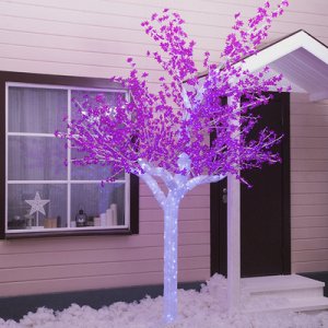 Дерево светодиодное улич. 3 м. "Акриловое" 2304 Led, 140 W, 220V Фиолетовый