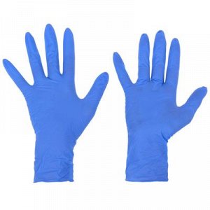 Перчатки нитриловые неопудренные удлиненные S 100 шт\уп цвет голубой "ЛЮКС"