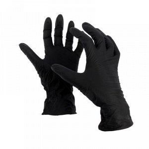 Перчатки нитриловые неопудренные S 100 шт\уп "Стандарт" цвет черный