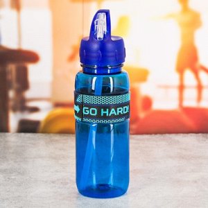Бутылка для воды "Go hard", 500 мл