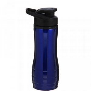 Бутылка для воды "Metallica", 600 мл, спортивная, синяя, 9х23 см